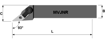 Drehhalter MVJNL2525 M16 links für VNM.1604